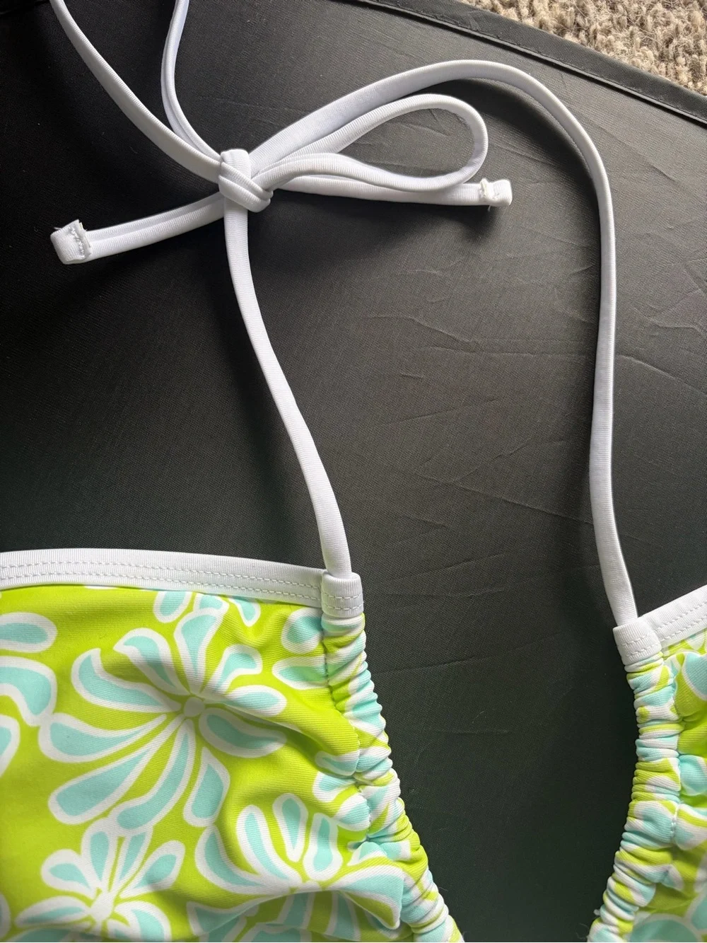 Ninety nine Lime Green Floral One-Piece Swimsuit